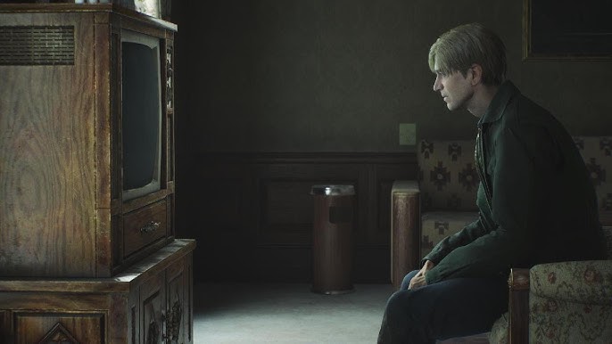 Habitación 312 del Hotel Lakeview con la televisión y reproductor de vídeo en Silent Hill 2 Remake